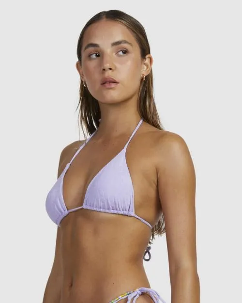 Rvca Daisy Halter Bikini Top Violet Women Bikini Tops