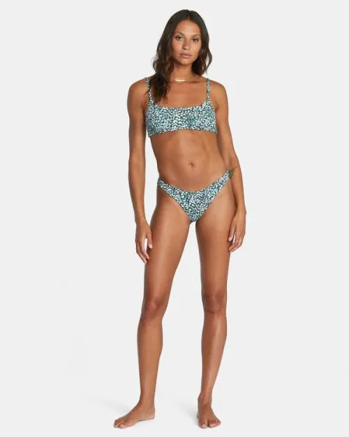 Rvca Daisy Jane French Bikini Bottoms Blue Dust Women Bikini Bottoms
