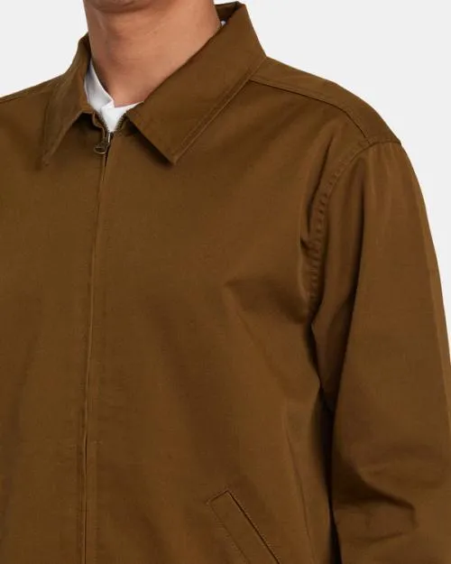 Rvca Day Shift Twill Jacket Bombay Brown Men Jackets