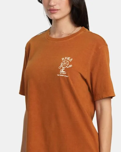 Rvca Dice TShirt Caramel Women Tees and Tanks