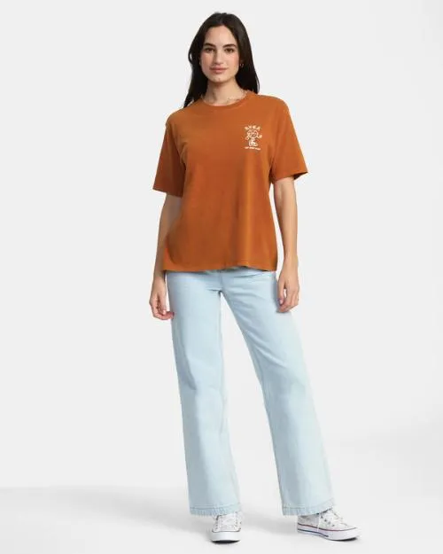 Rvca Dice TShirt Caramel Women Tees and Tanks