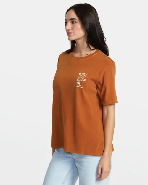 Rvca Dice TShirt Caramel Women Tees and Tanks