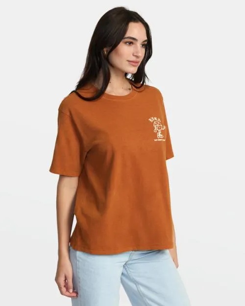 Rvca Dice TShirt Caramel Women Tees and Tanks
