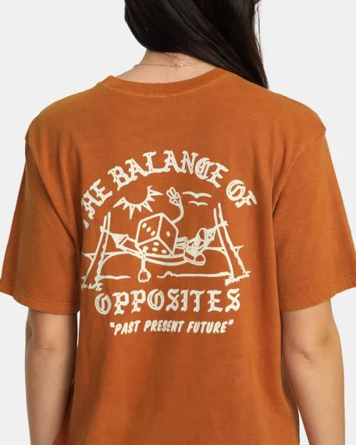 Rvca Dice TShirt Caramel Women Tees and Tanks