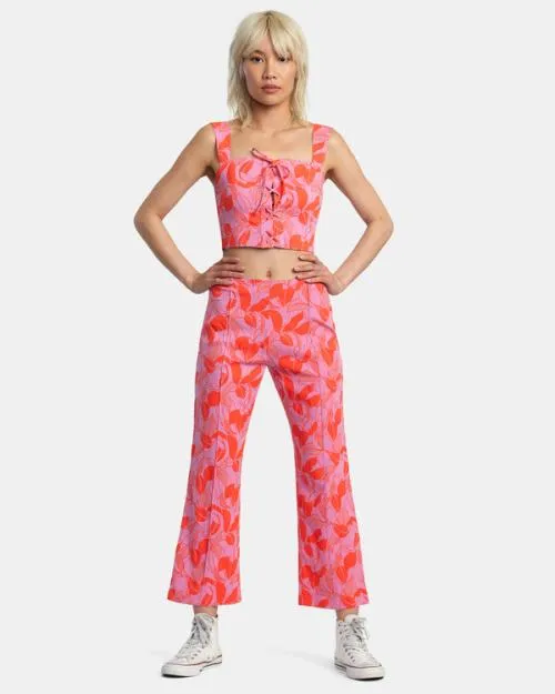 Rvca Drip HighWaisted Pants Cyclamen Women Pants