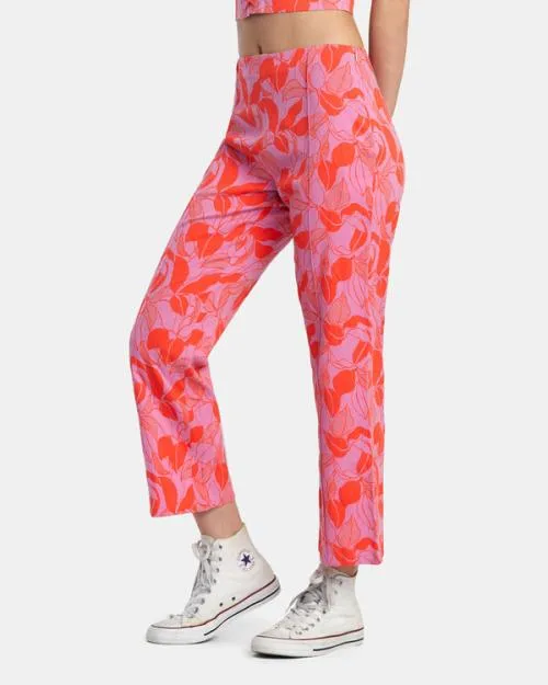 Rvca Drip HighWaisted Pants Cyclamen Women Pants