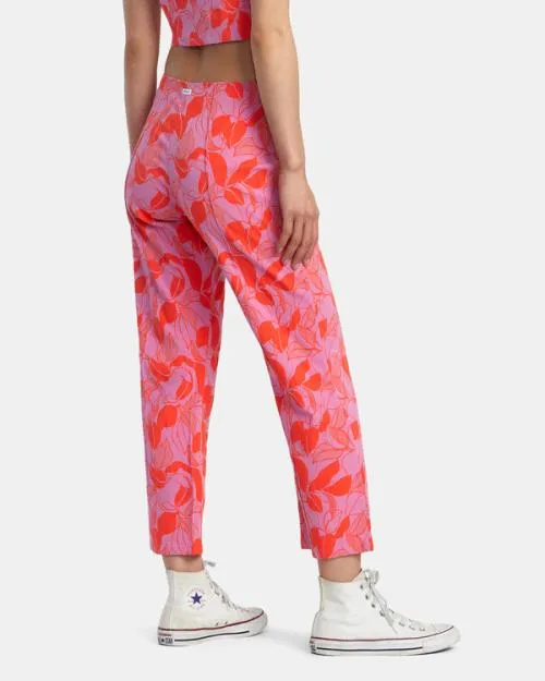 Rvca Drip HighWaisted Pants Cyclamen Women Pants