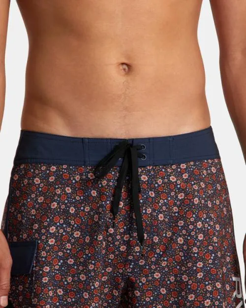 Rvca Eastern Boardshorts 18034 Moody Blue Men Boardshorts