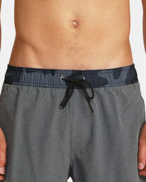 Rvca Eastern Plus Elastic Waist Boardshorts 17034 Heather Grey Men Boardshorts