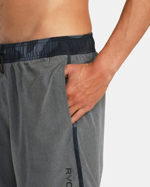 Rvca Eastern Plus Elastic Waist Boardshorts 17034 Heather Grey Men Boardshorts