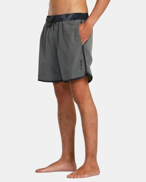 Rvca Eastern Plus Elastic Waist Boardshorts 17034 Heather Grey Men Boardshorts