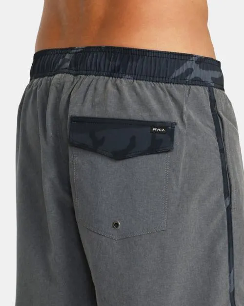 Rvca Eastern Plus Elastic Waist Boardshorts 17034 Heather Grey Men Boardshorts