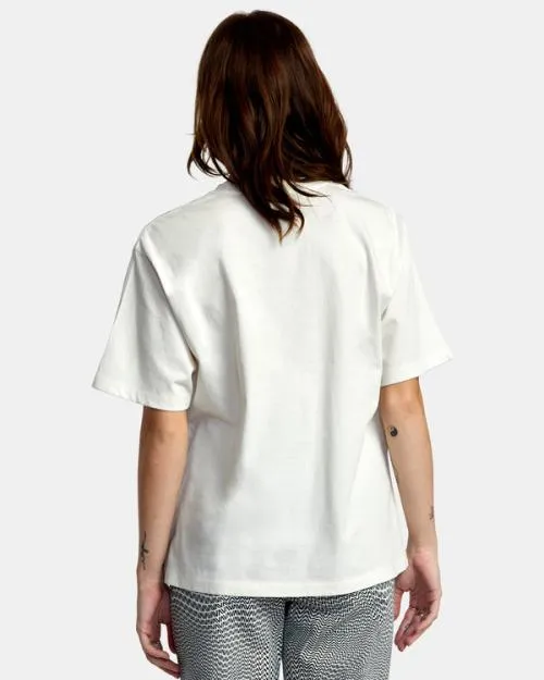 Rvca Fly Guy Anyday TShirt Vintage White Women Tees and Tanks