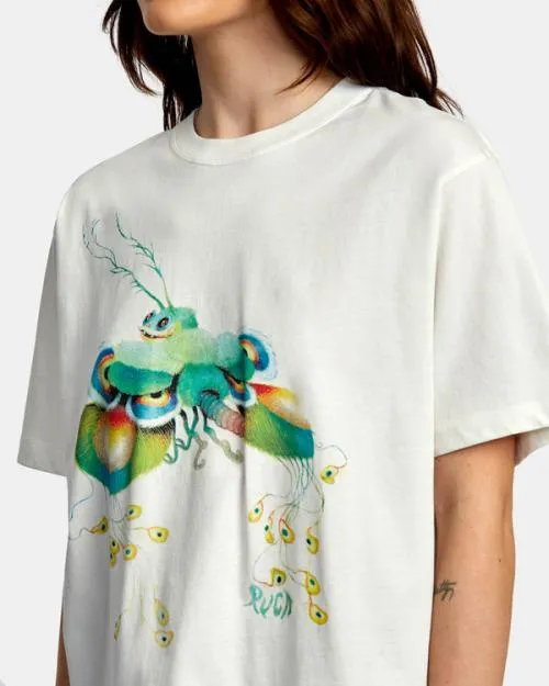 Rvca Fly Guy Anyday TShirt Vintage White Women Tees and Tanks