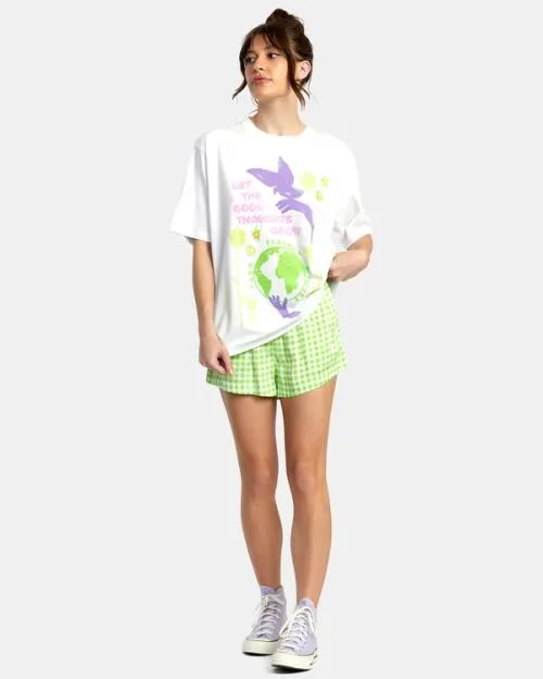 Rvca Good Grow Anyday TShirt White Women Tees and Tanks