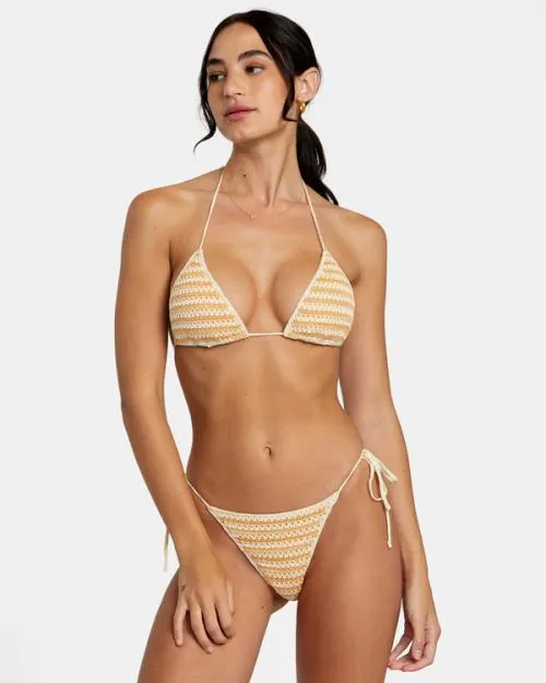 Rvca Greenpacha Flor Side Tie Cheeky Bikini Bottoms Multi Women Bikini Bottoms