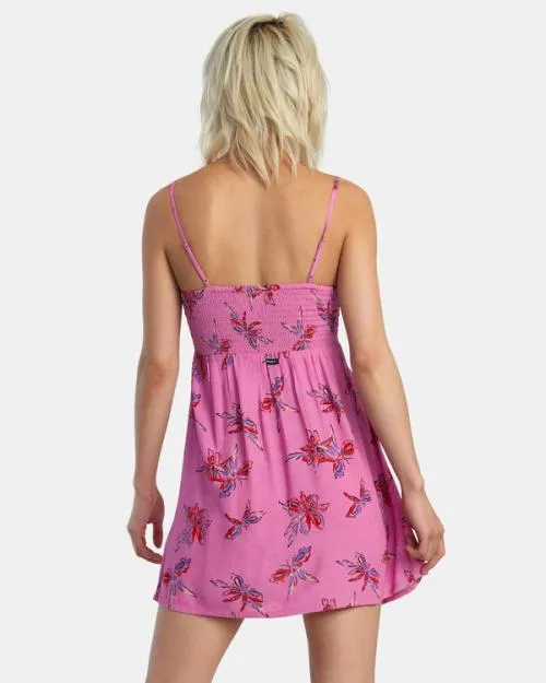 Rvca Hau Tree Sleeveless Dress Cyclamen Women Dresses and Rompers