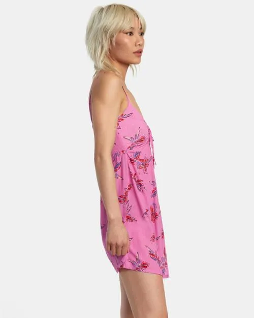 Rvca Hau Tree Sleeveless Dress Cyclamen Women Dresses and Rompers
