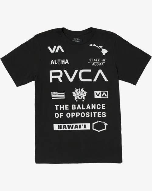 Rvca HAWAII ALL BRAND SS Pirate Black Men Short Sleeves