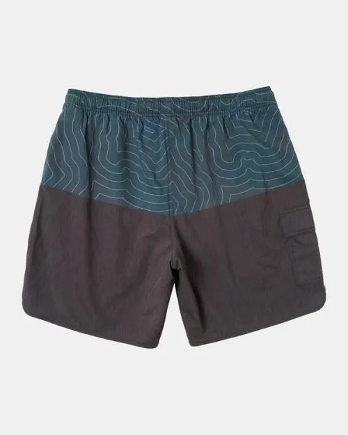 Rvca Hawaii Yogger Hybrid Technical Training Shorts Hawaii Topo Camo Blocked Men Athletic Shorts