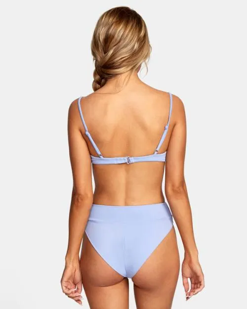 Rvca HighRise Cheeky Bikini Bottoms Grey Purple Women Bikini Bottoms