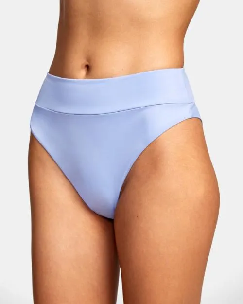 Rvca HighRise Cheeky Bikini Bottoms Grey Purple Women Bikini Bottoms