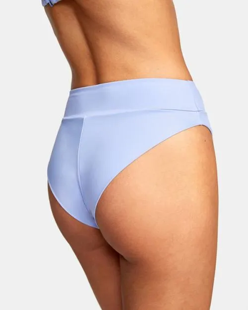 Rvca HighRise Cheeky Bikini Bottoms Grey Purple Women Bikini Bottoms
