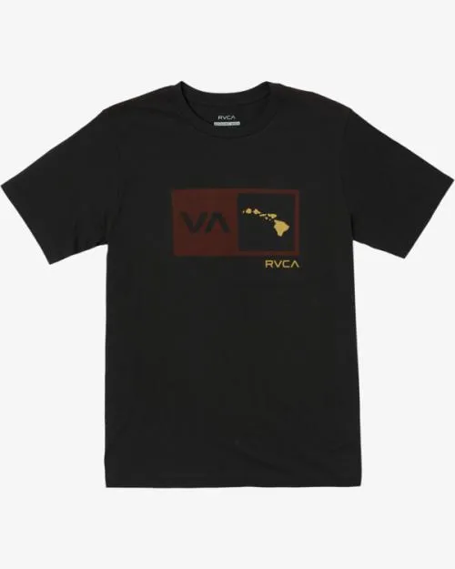 Rvca ISLAND BALANCE BOX Pirate Black Men Short Sleeves