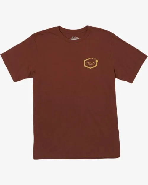 Rvca ISLAND HEX SS Red Earth Men Short Sleeves