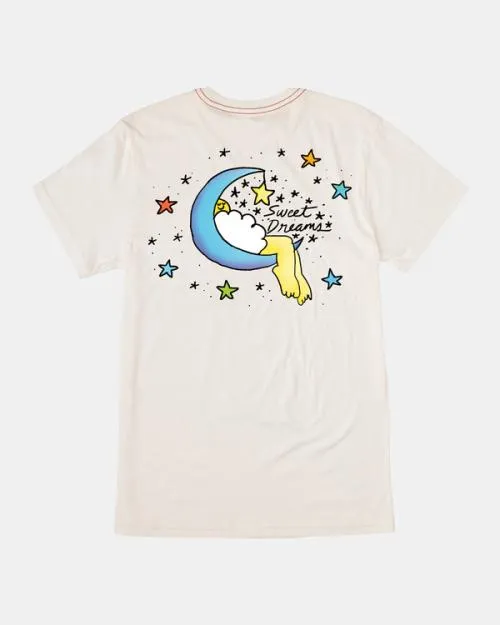 Rvca Jesse Lortz Sweet Dreams Tee Antique White Men Short Sleeves