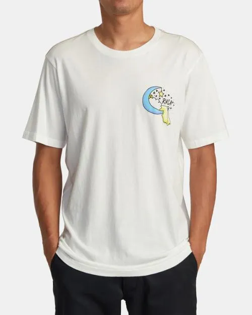 Rvca Jesse Lortz Sweet Dreams Tee Antique White Men Short Sleeves