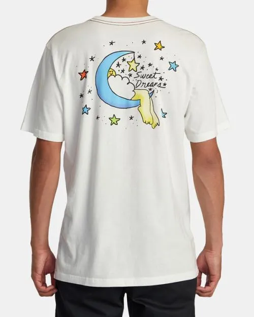 Rvca Jesse Lortz Sweet Dreams Tee Antique White Men Short Sleeves