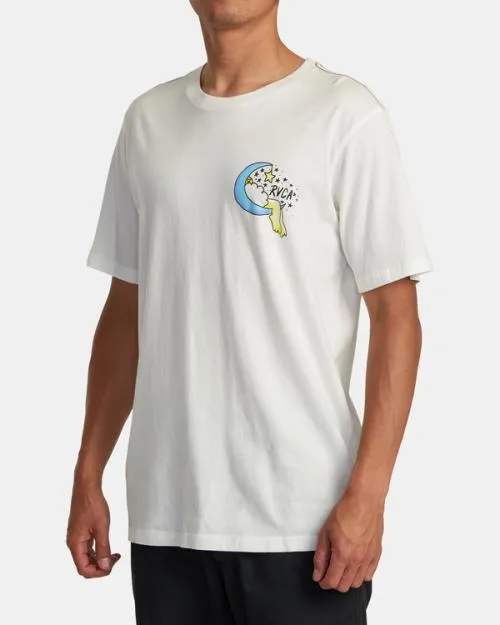 Rvca Jesse Lortz Sweet Dreams Tee Antique White Men Short Sleeves