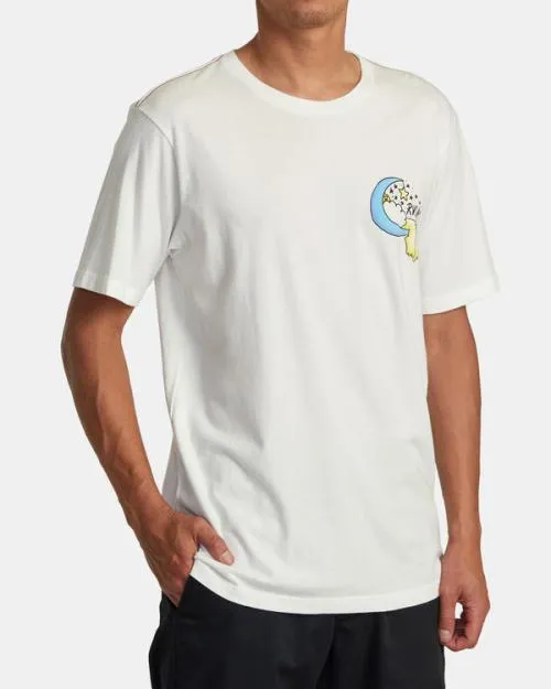 Rvca Jesse Lortz Sweet Dreams Tee Antique White Men Short Sleeves