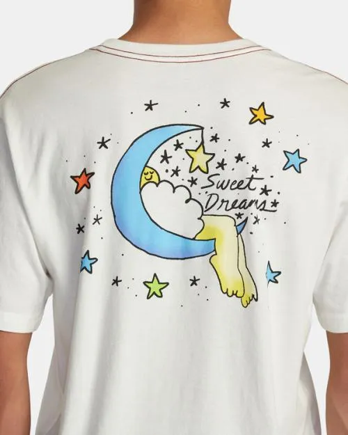 Rvca Jesse Lortz Sweet Dreams Tee Antique White Men Short Sleeves