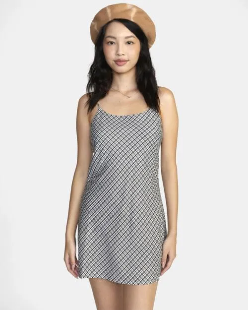 Rvca Macarthur Midi Dress Cloud Women Dresses and Rompers