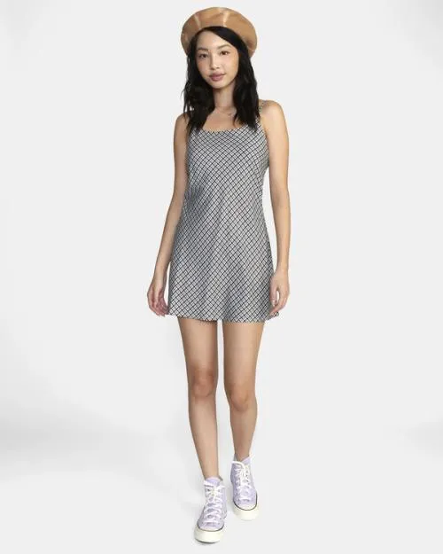 Rvca Macarthur Midi Dress Cloud Women Dresses and Rompers