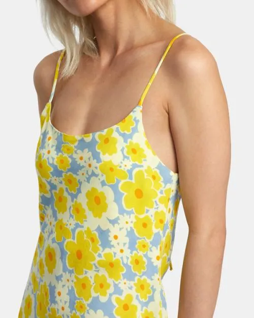Rvca Macarthur Midi Dress Dusty Blue Women Dresses and Rompers