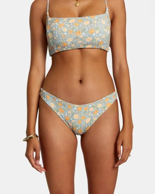 Rvca Mums Rib Medium Bikini Bottoms Shale Women Bikini Bottoms