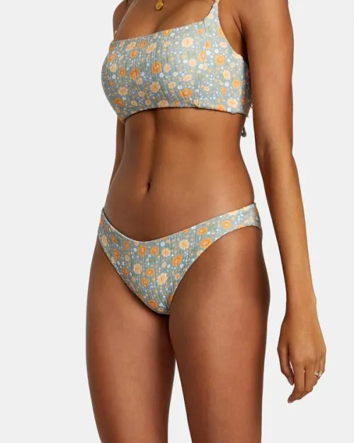 Rvca Mums Rib Medium Bikini Bottoms Shale Women Bikini Bottoms