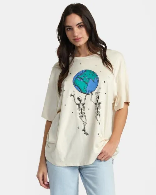 Rvca No Bounds TShirt Latte Women Tees and Tanks