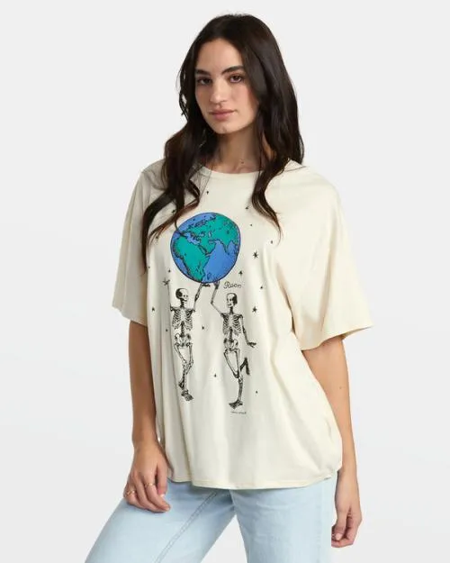 Rvca No Bounds TShirt Latte Women Tees and Tanks