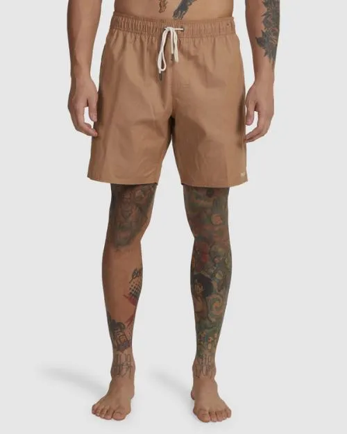 Rvca Opposites Elastic Waist Hybrid Amphibian Shorts Copper Men Shorts and Hybrids