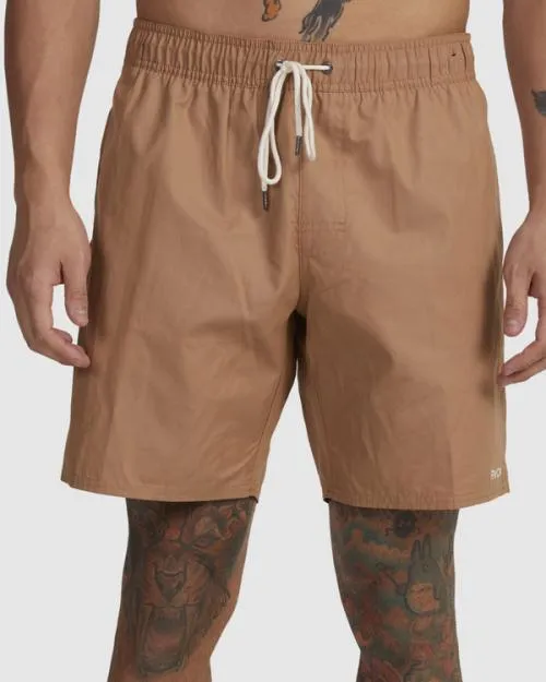 Rvca Opposites Elastic Waist Hybrid Amphibian Shorts Copper Men Shorts and Hybrids