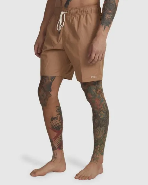 Rvca Opposites Elastic Waist Hybrid Amphibian Shorts Copper Men Shorts and Hybrids