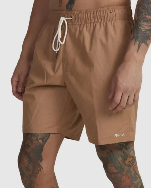 Rvca Opposites Elastic Waist Hybrid Amphibian Shorts Copper Men Shorts and Hybrids