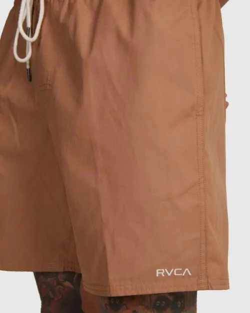 Rvca Opposites Elastic Waist Hybrid Amphibian Shorts Copper Men Shorts and Hybrids
