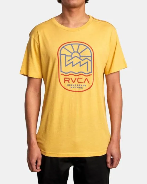 Rvca Overdub Tee Vintage Gold Men Short Sleeves