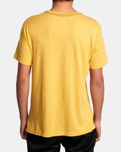 Rvca Overdub Tee Vintage Gold Men Short Sleeves