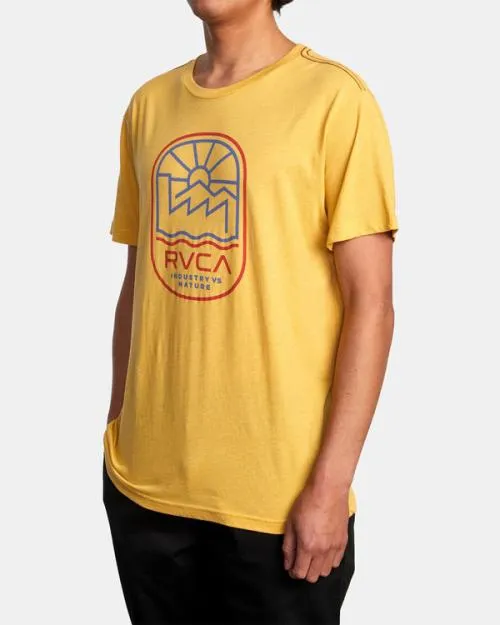 Rvca Overdub Tee Vintage Gold Men Short Sleeves